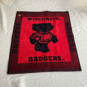 Wisconsin Badgers Bucky Towel Banner Red Black Vintage Fan Towel/Golf Towel